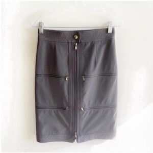 W by Worth skirt dark gray stretch pencil zippers